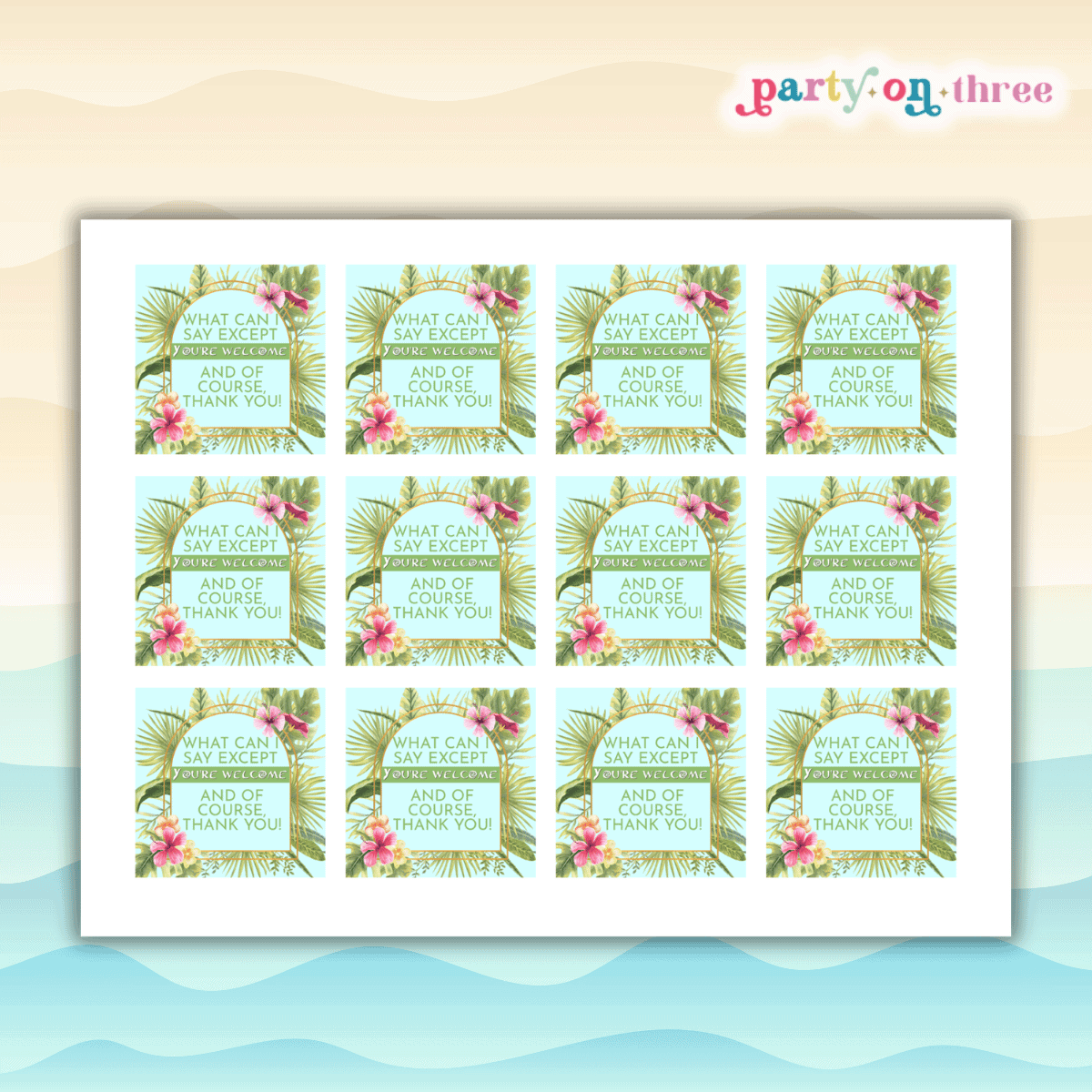 Moana Party Thank You Tags (Free Printable)
