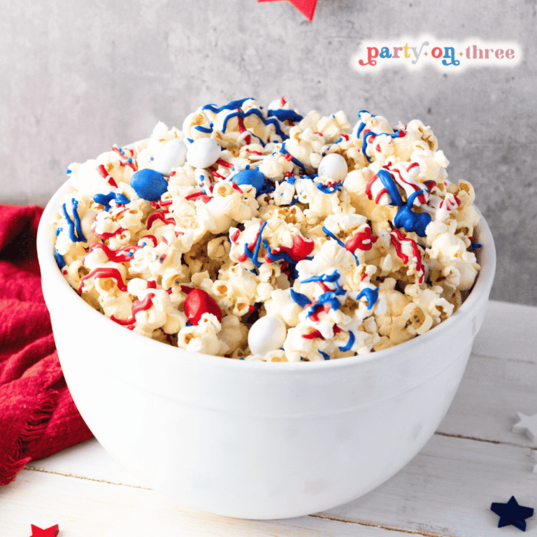 Patriotic Popcorn (Easy Red, White, and Blue Party Snack)