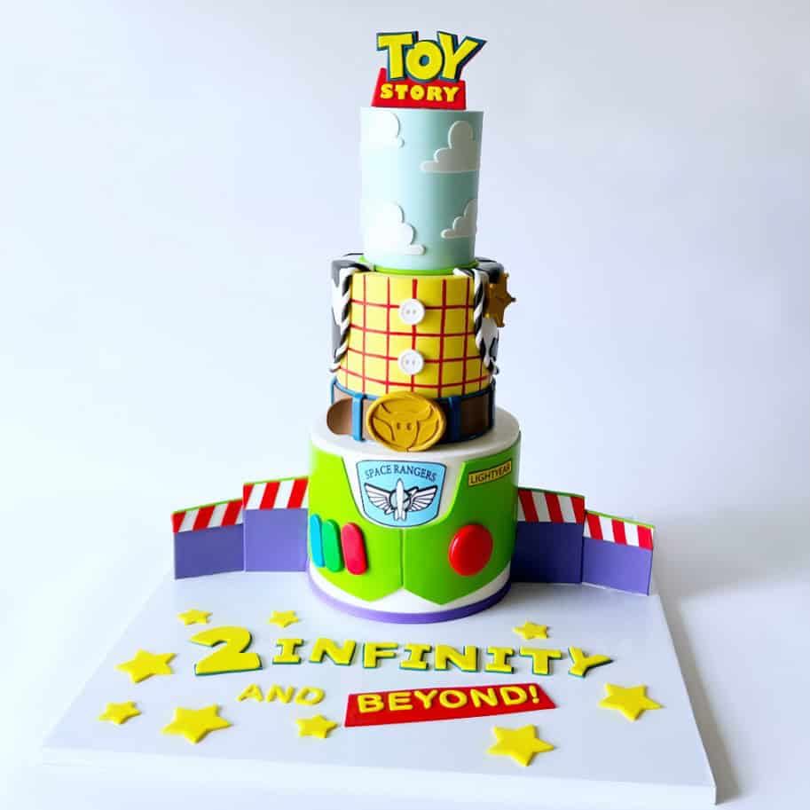 “2 Infinity and Beyond” Tiered Cake