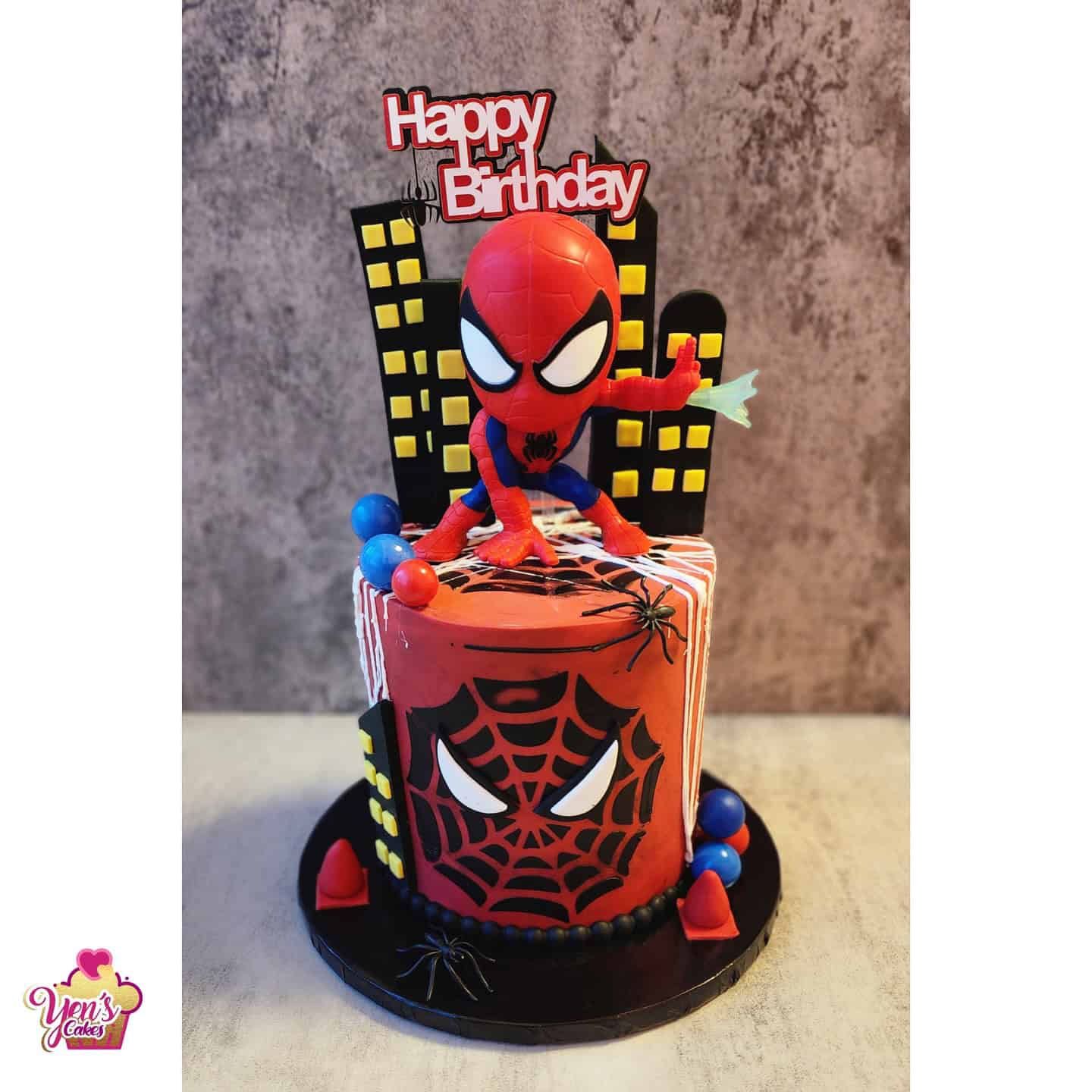 3D Spiderman Figure Birthday Cake