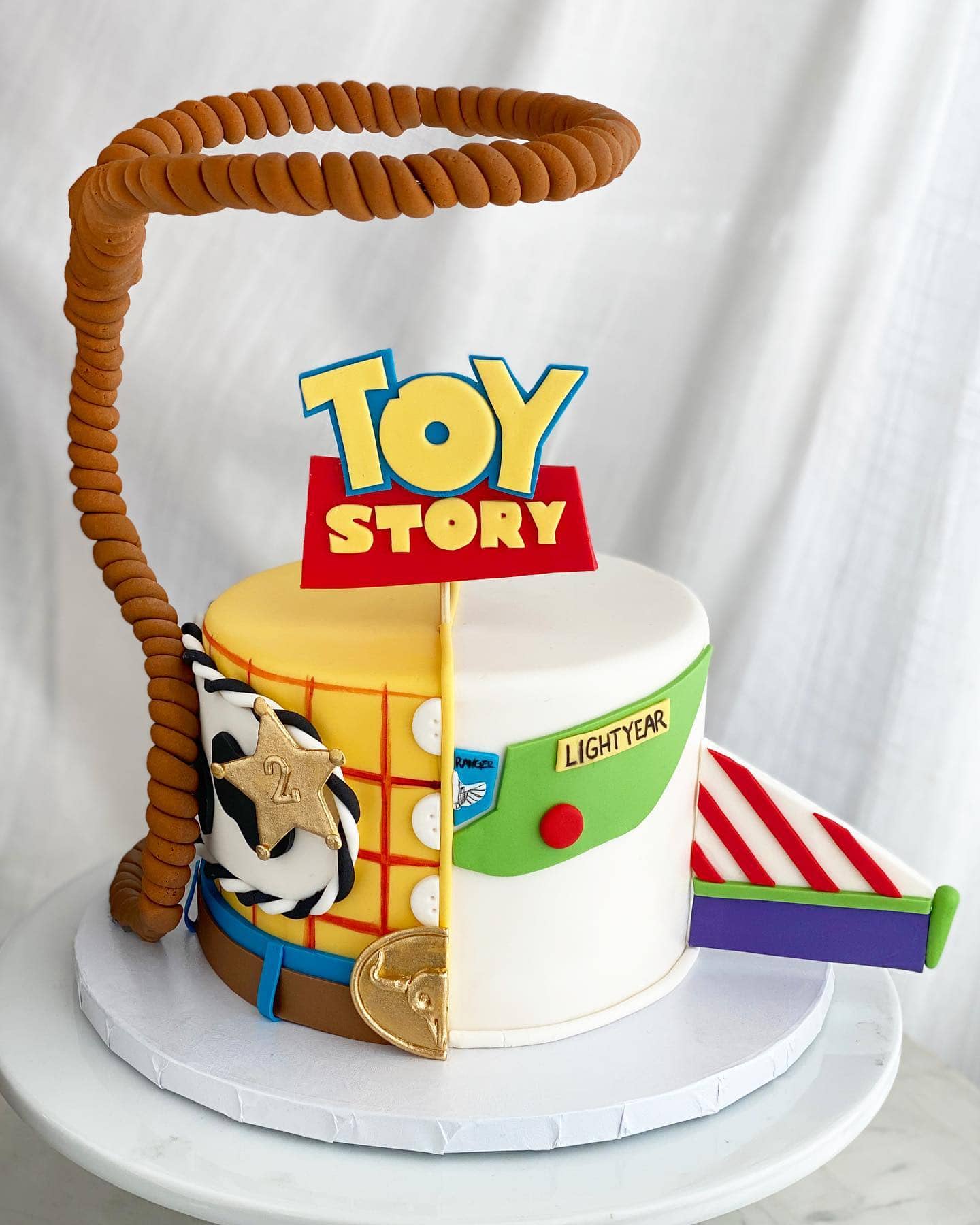 Buzz and Woody Split Cake