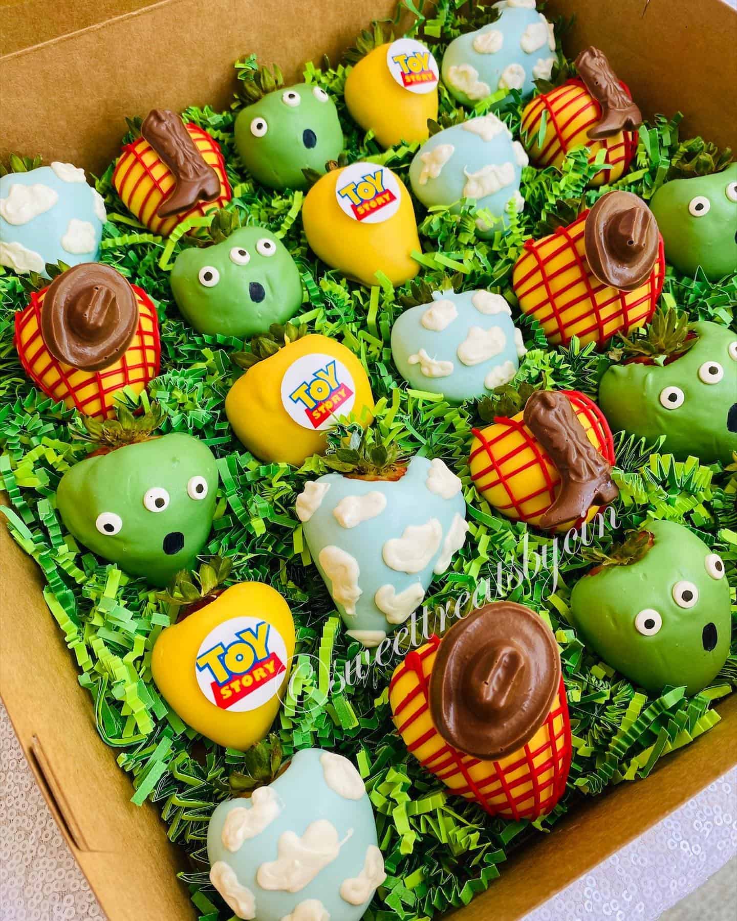 Chocolate-Covered Toy Story Strawberries