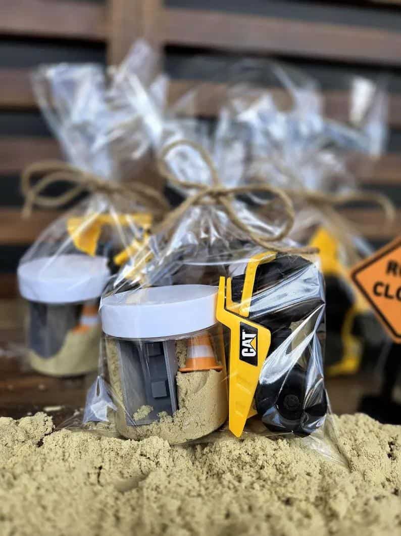 Construction Favor Bag with Toy and Sand