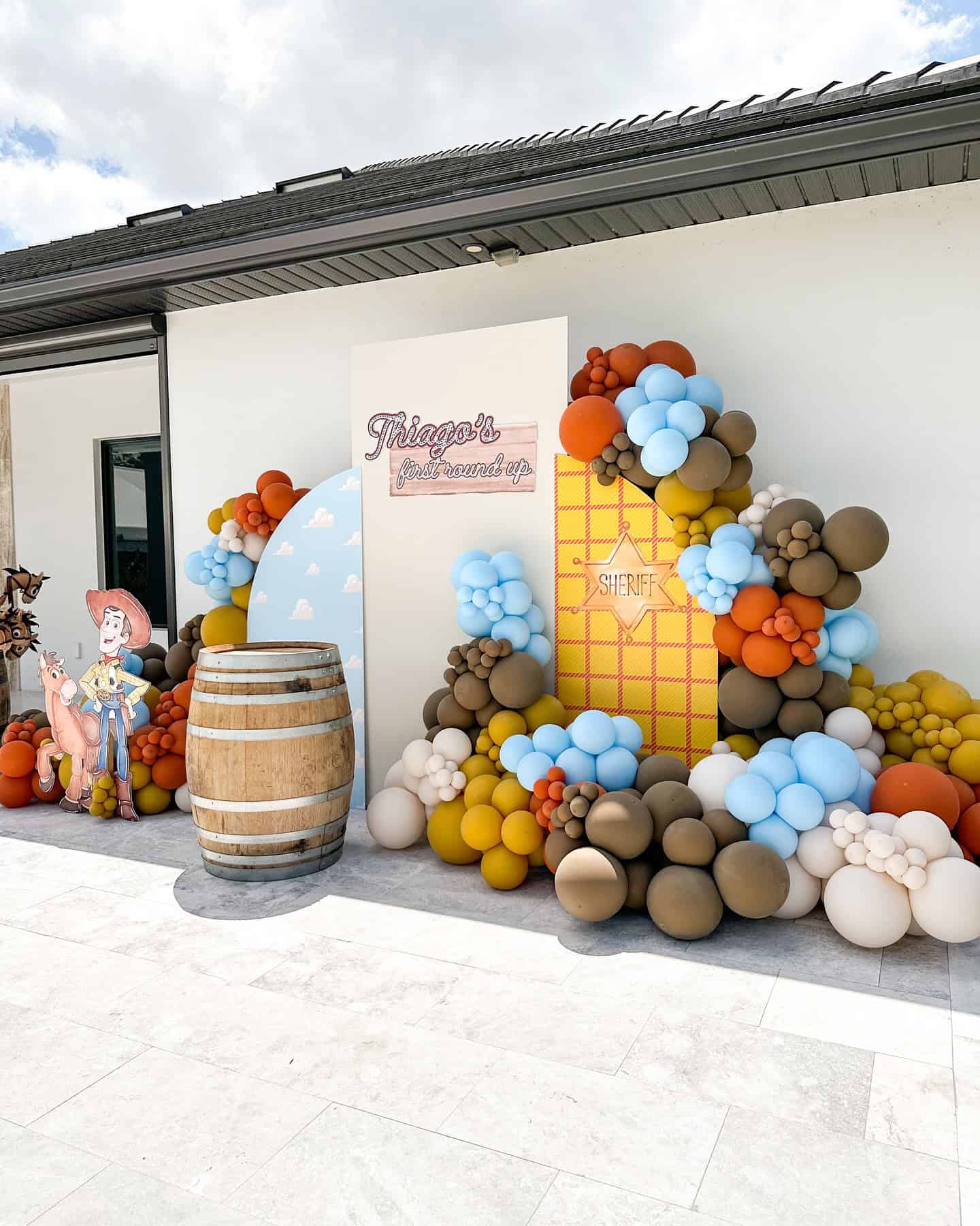 Cowboy-Themed First Birthday Backdrop