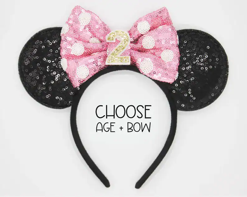 Custom Minnie Mouse Ears Headband