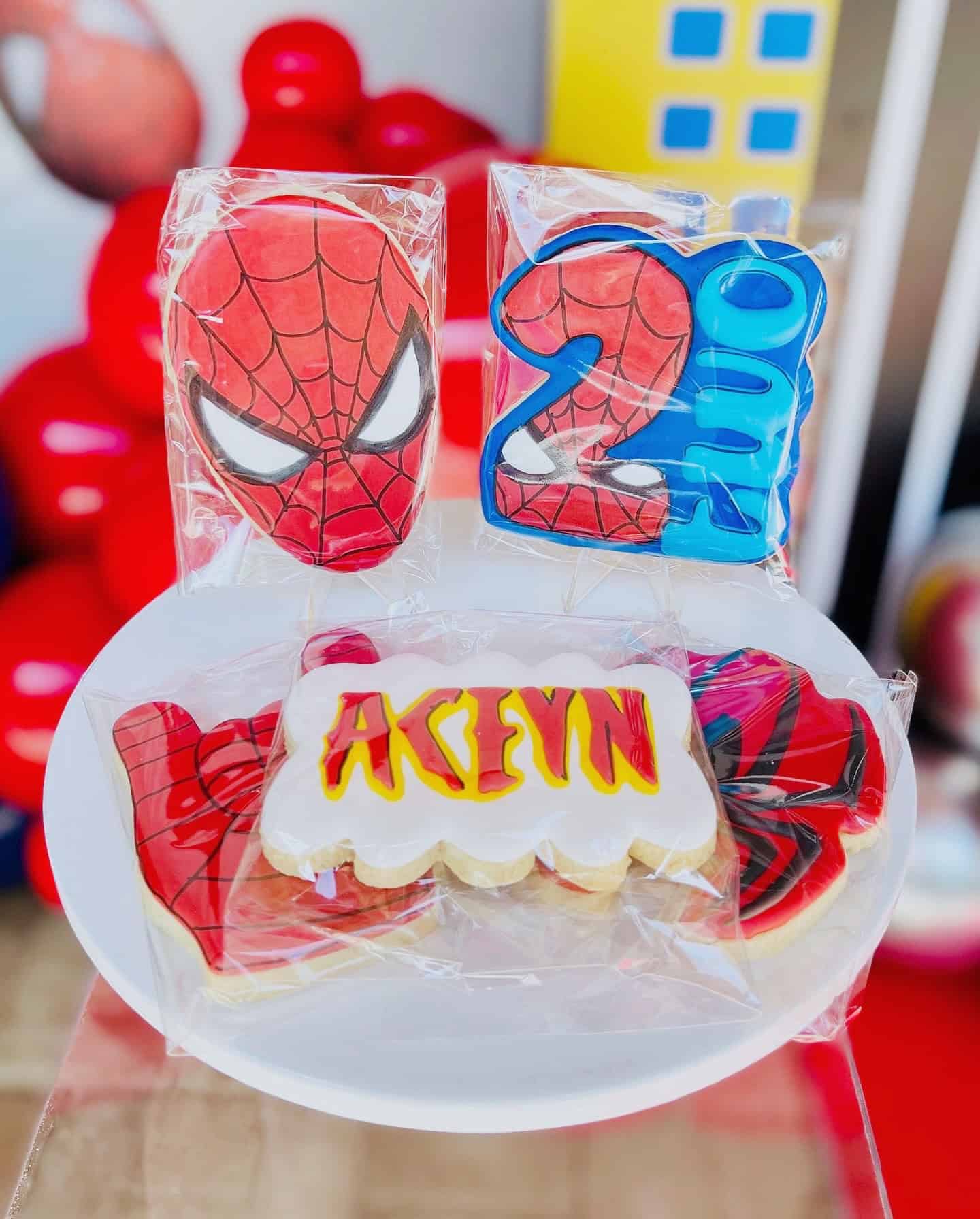 Custom Spiderman Sugar Cookies