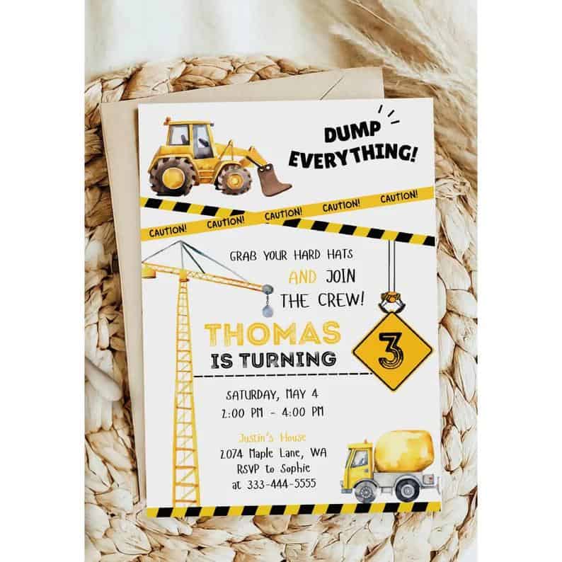 Dump Everything Construction Invite