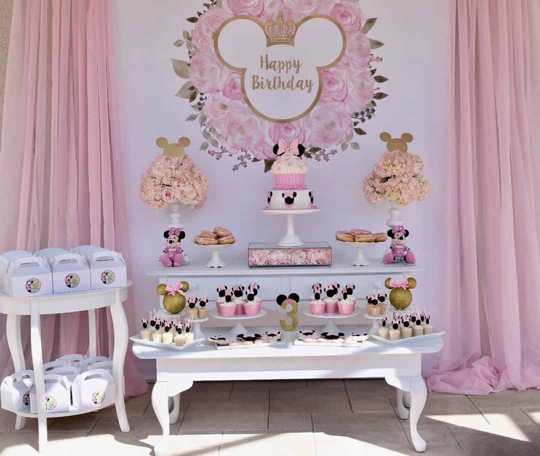 Elegant Pink Minnie Dessert Table