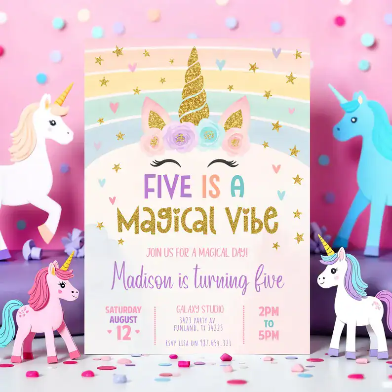 Five is a Magical Vibe Invitation