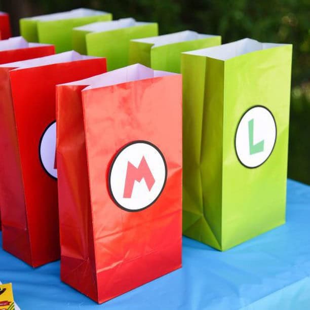 Mario & Luigi Party Favor Bags
