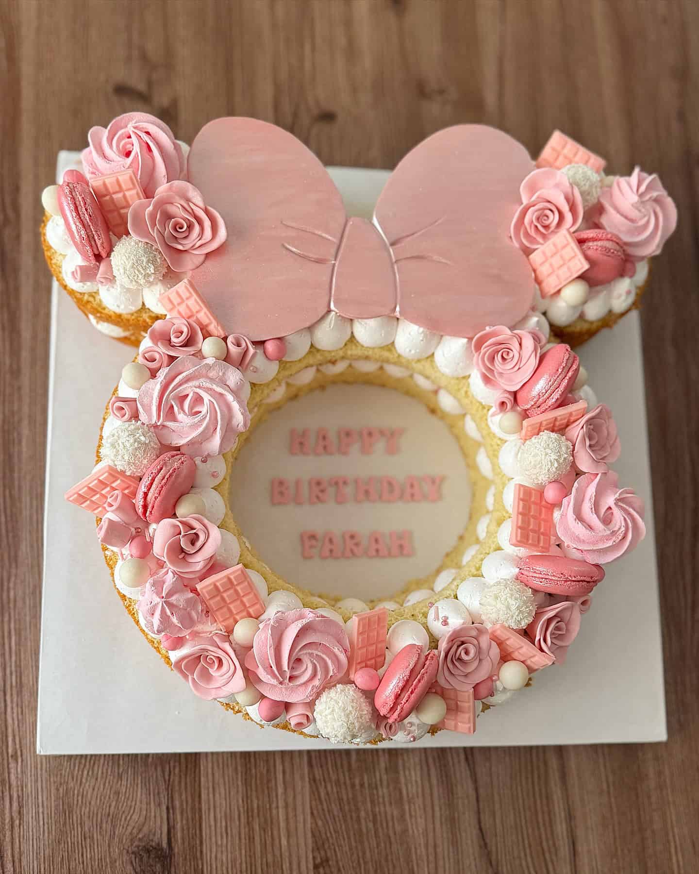 Minnie Mouse Birthday Cookie Cake