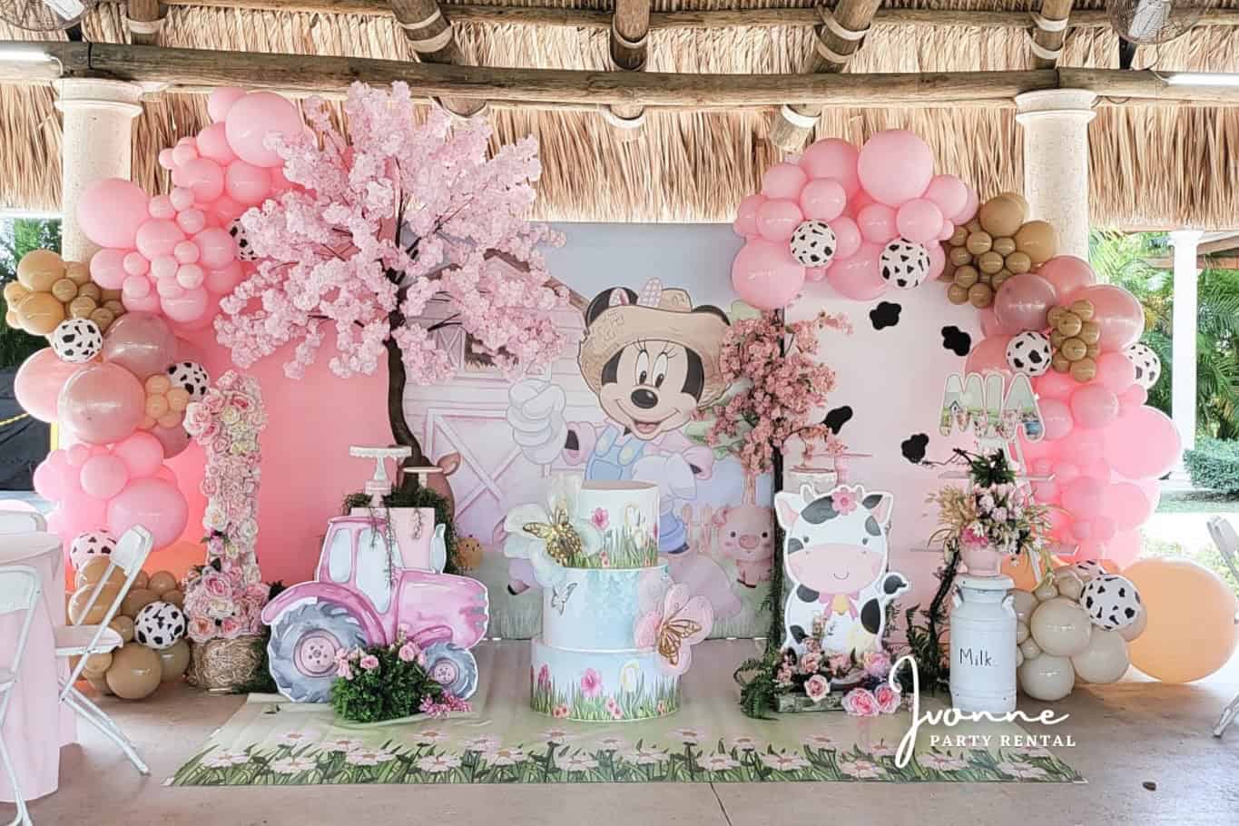 Minnie Mouse Farm Theme Birthday Party