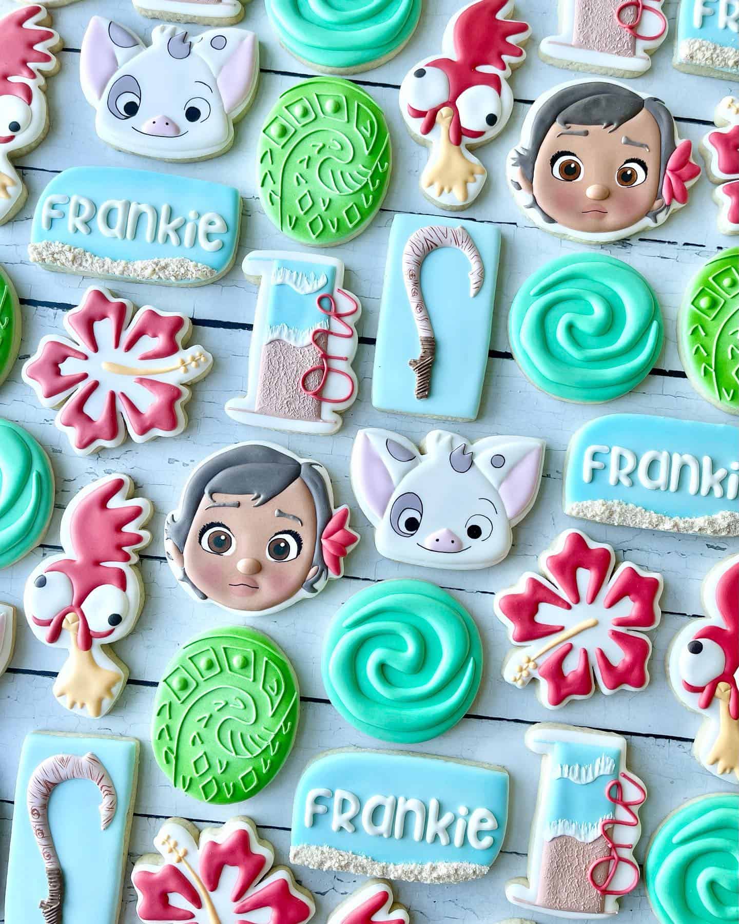 Moana Baby Character Decorated Cookies