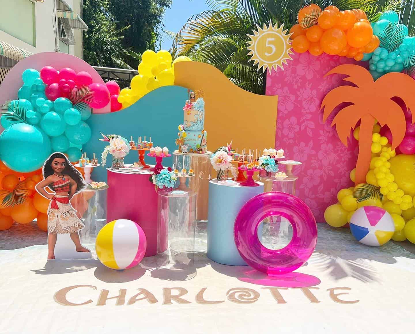 Moana Beach-Themed Birthday Decor