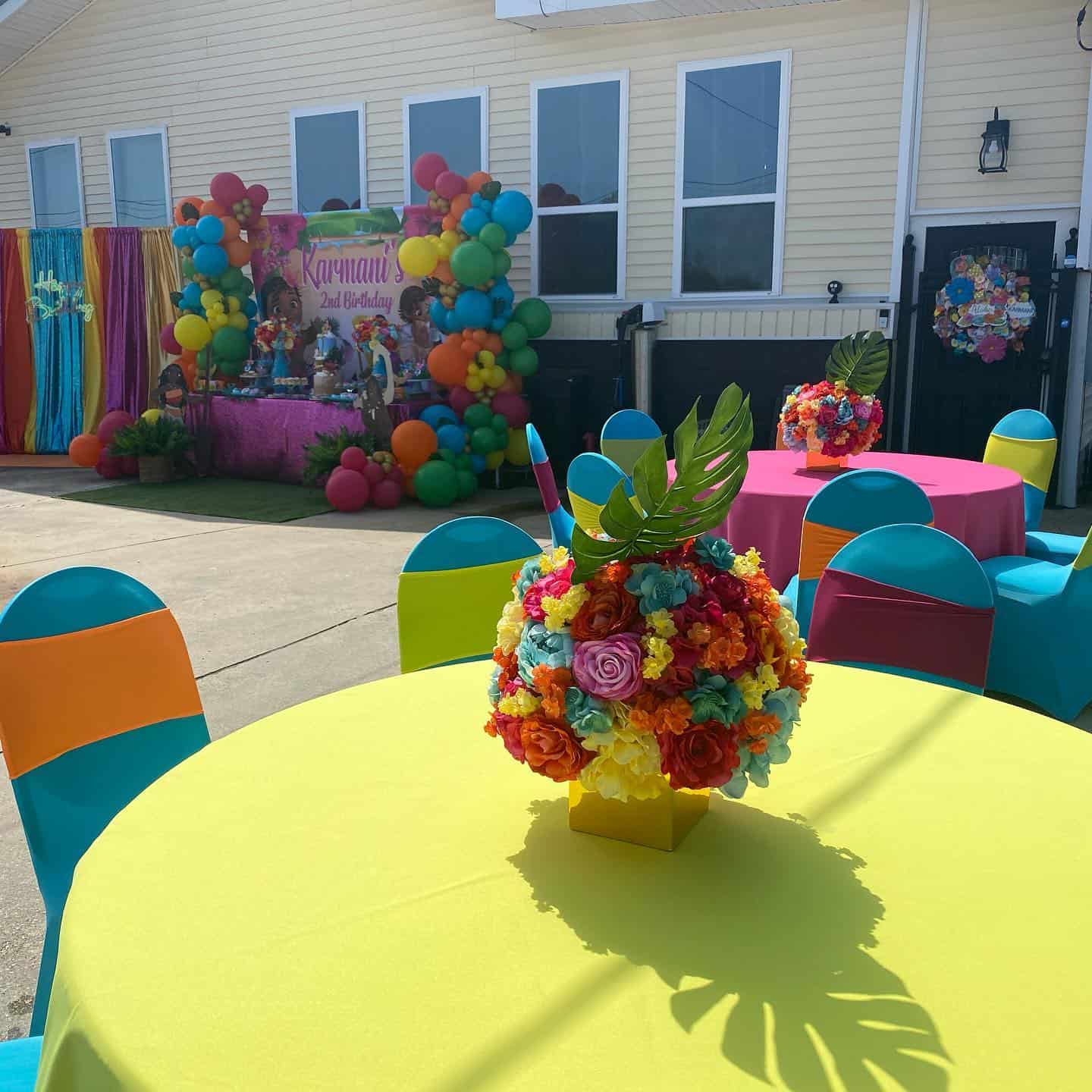 Moana Birthday Party Table Centerpieces