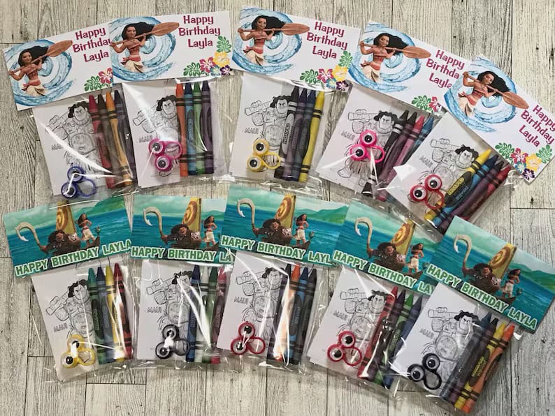 Moana Coloring Party Favor Kits