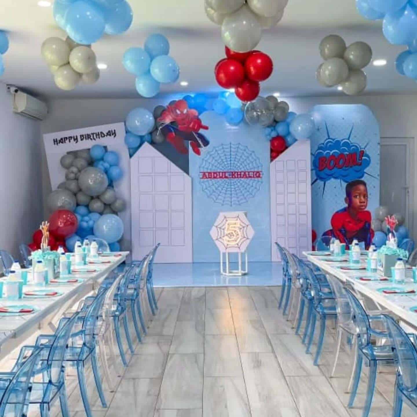 Modern Spiderman Party Room Decor
