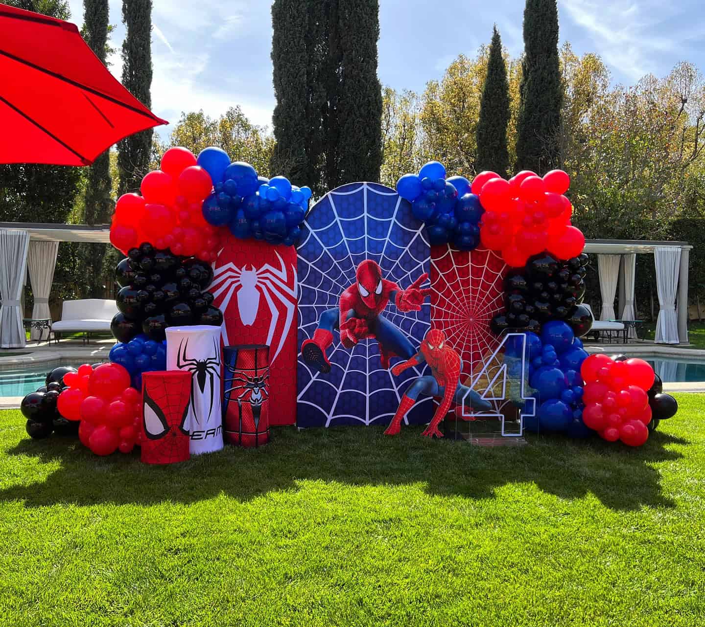 Outdoor Spiderman Photo Backdrop