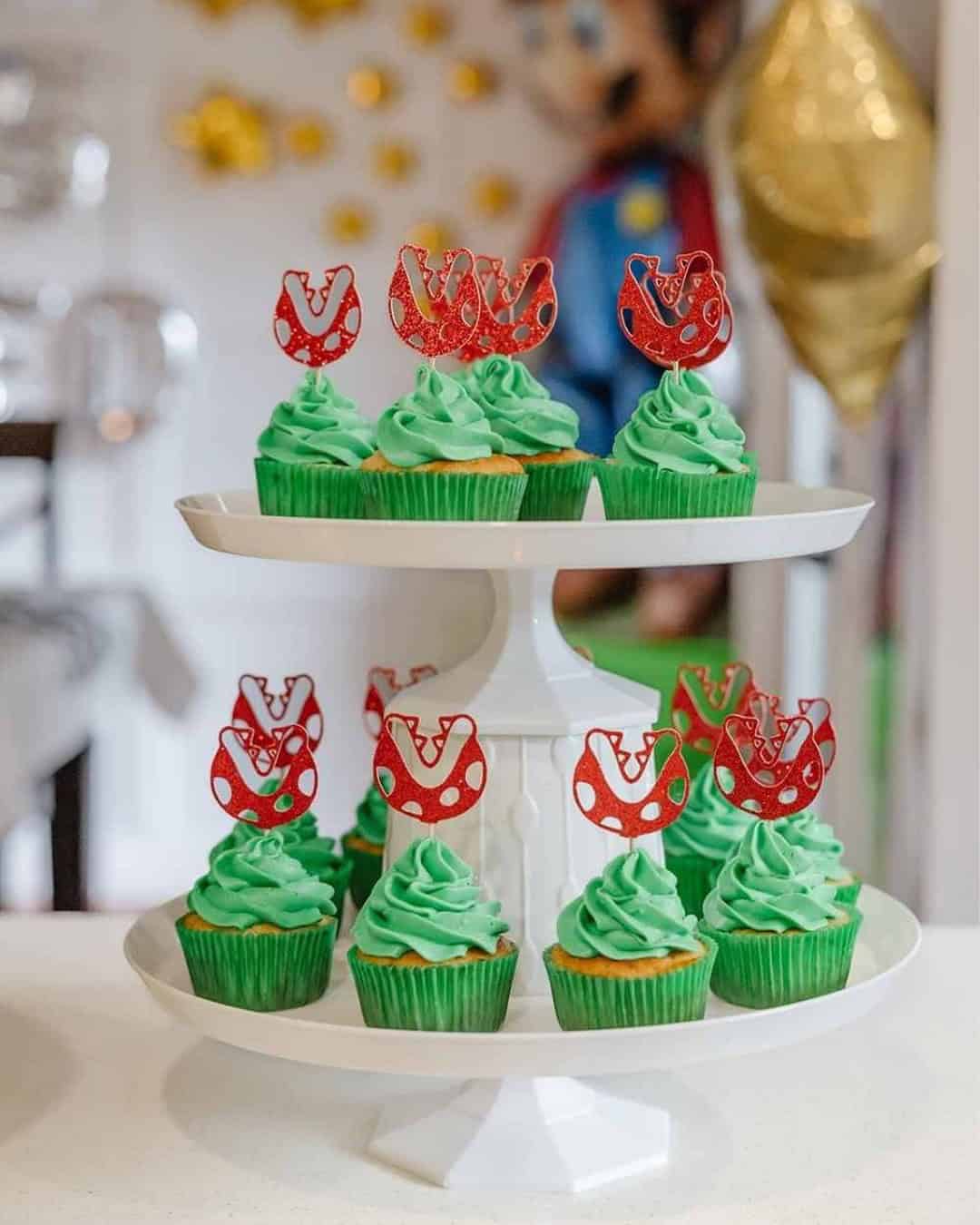 Piranha Plant Cupcakes