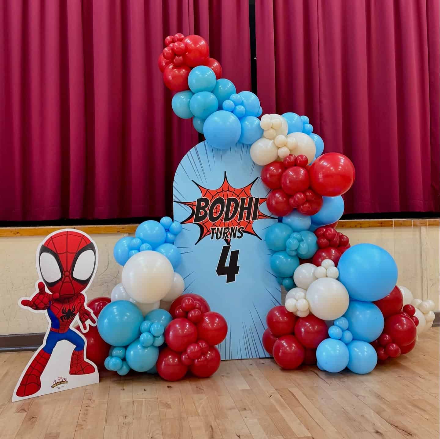 Spiderman Photo Booth with Balloons