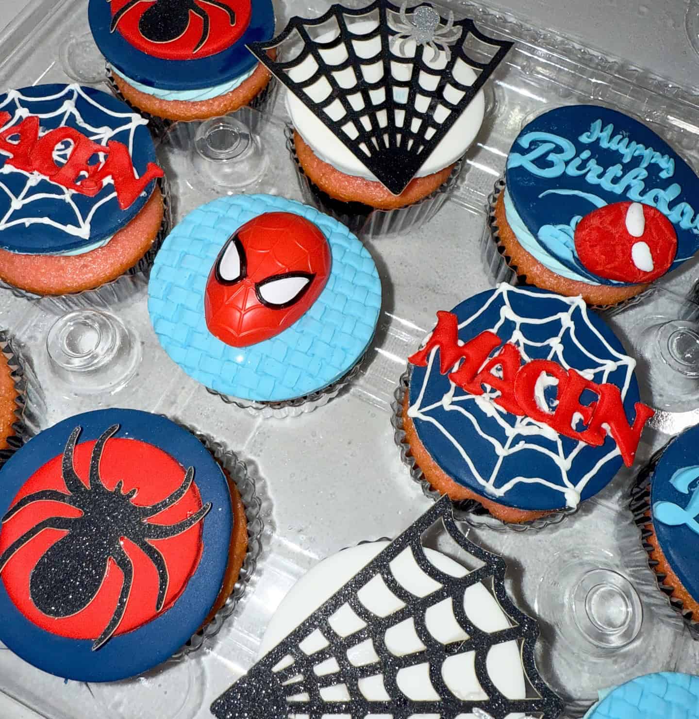 Spiderman Themed Cupcakes for Birthday