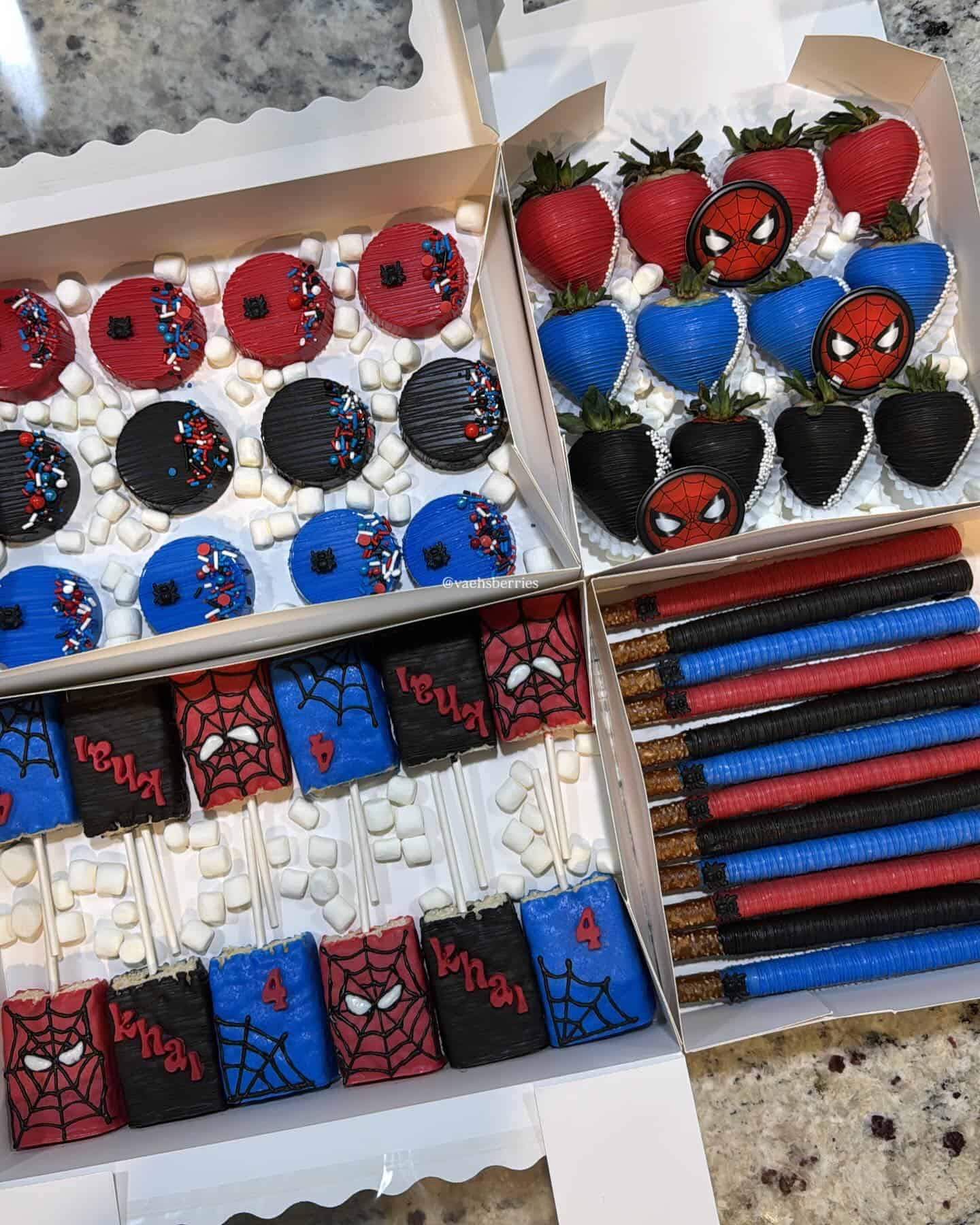 Spiderman Themed Treat Boxes