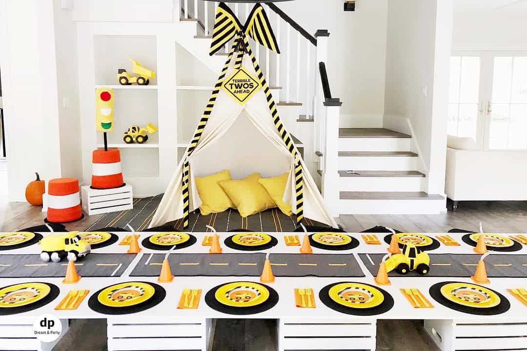 Terrible Twos Ahead Construction Party