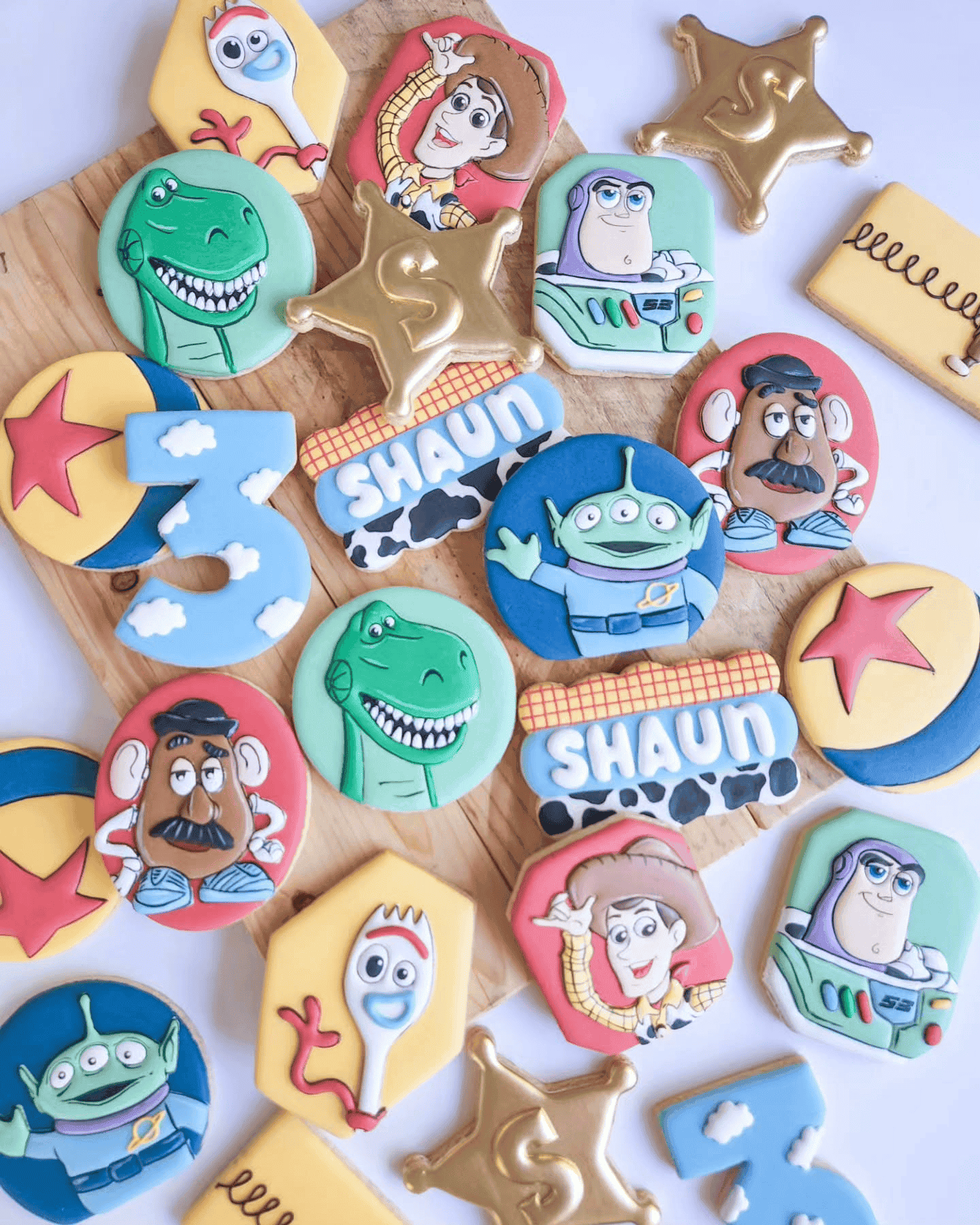 Toy Story Character-Themed Birthday Cookies
