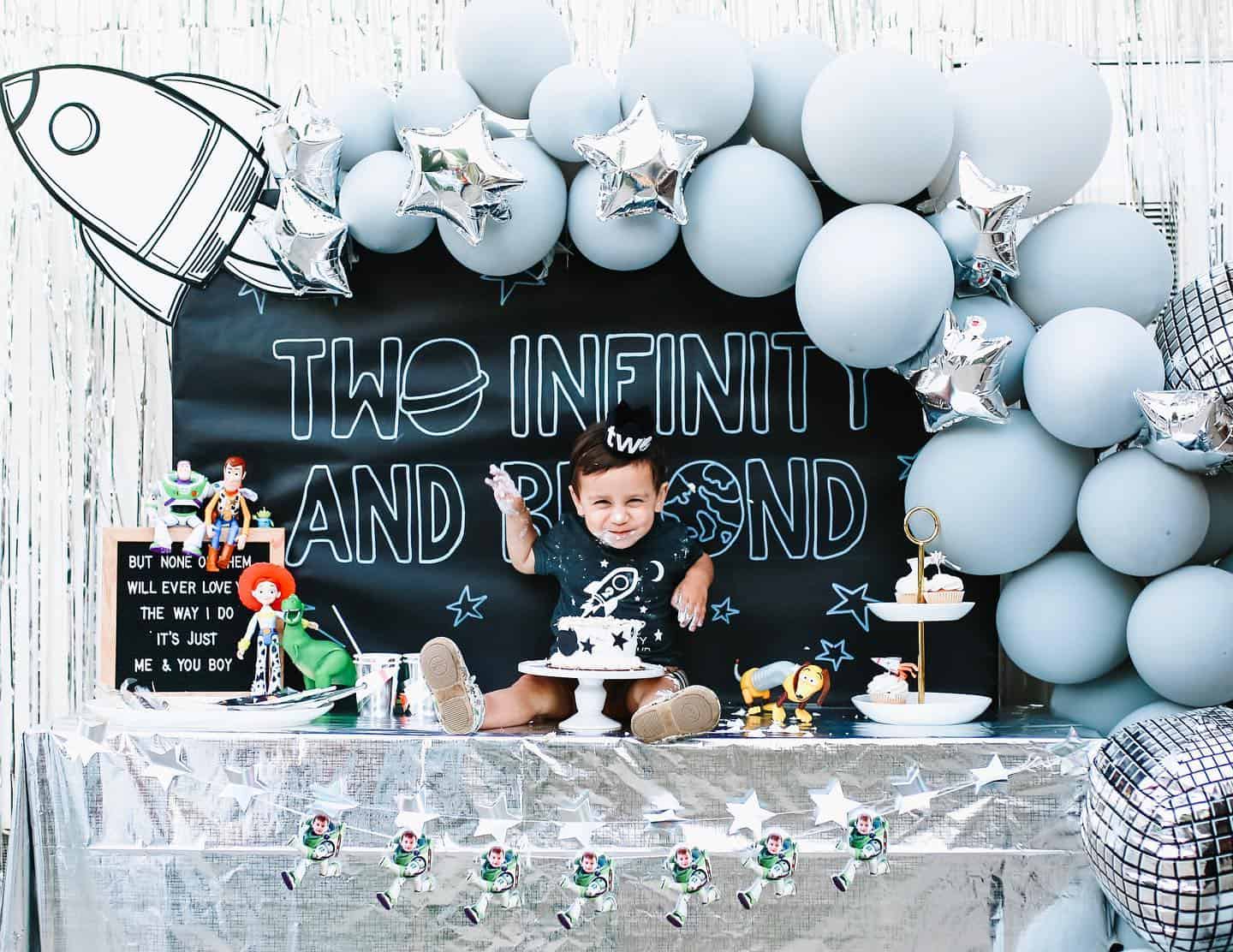 “Two Infinity and Beyond” Birthday Backdrop