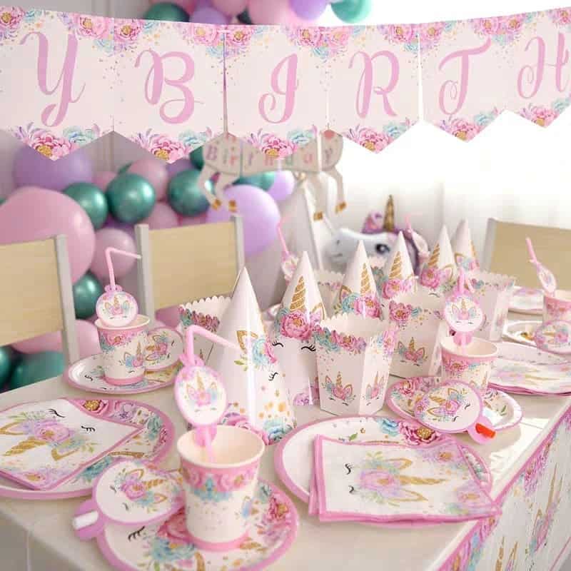 Unicorn Party Tableware Set