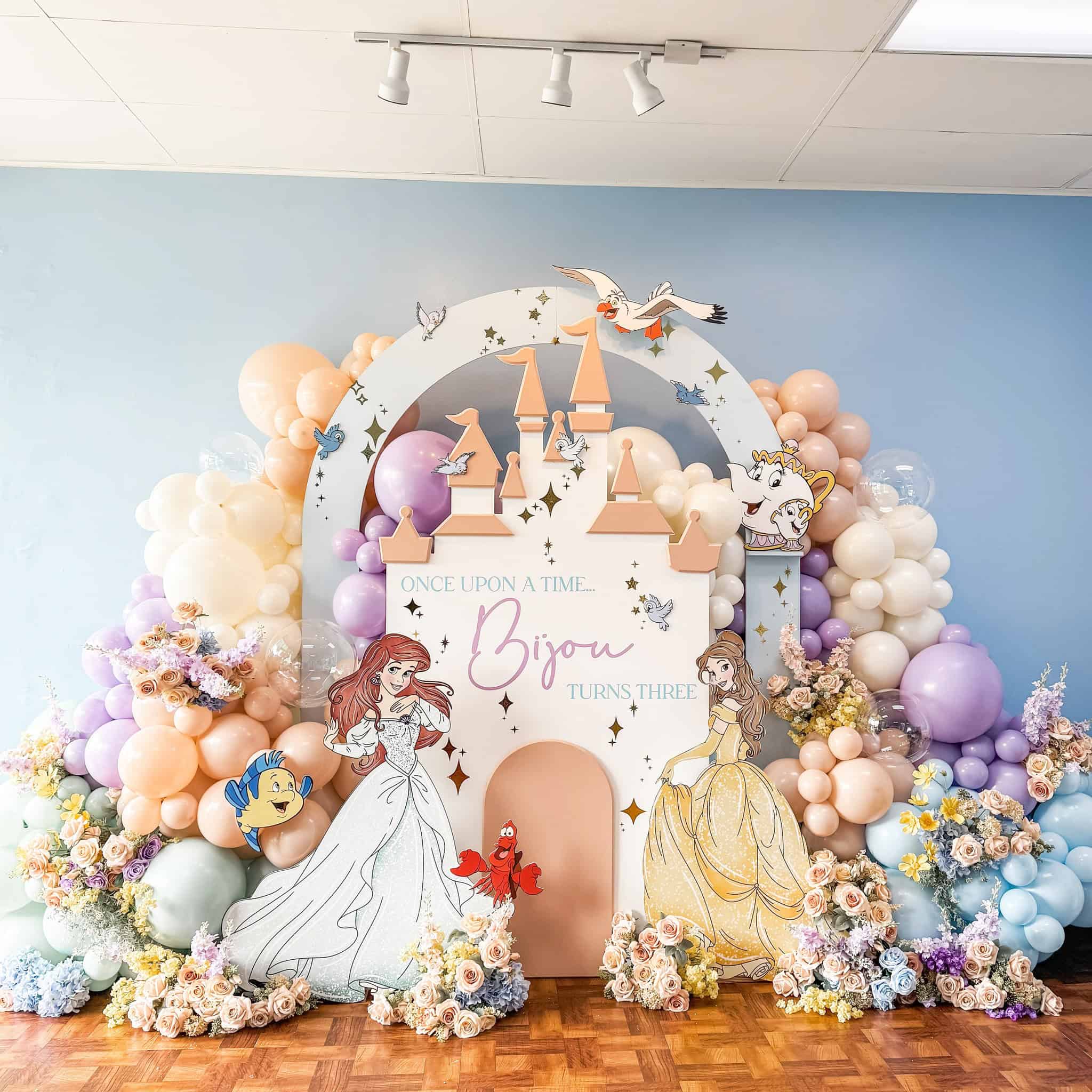 Ariel and Belle Birthday Scene