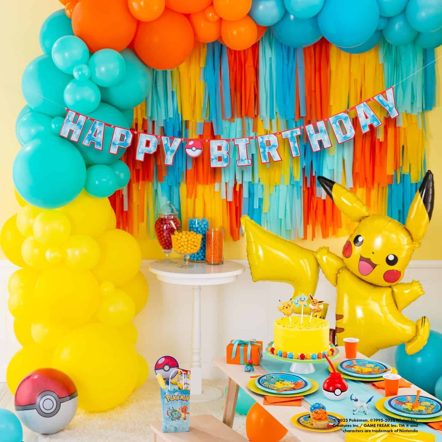 Bright and Colorful Pokémon Party Decor