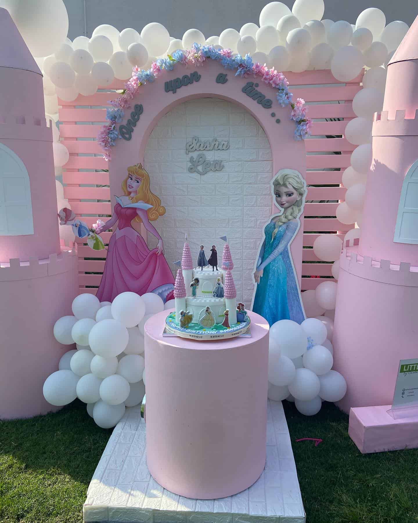 Castle Cake Display with Princesses