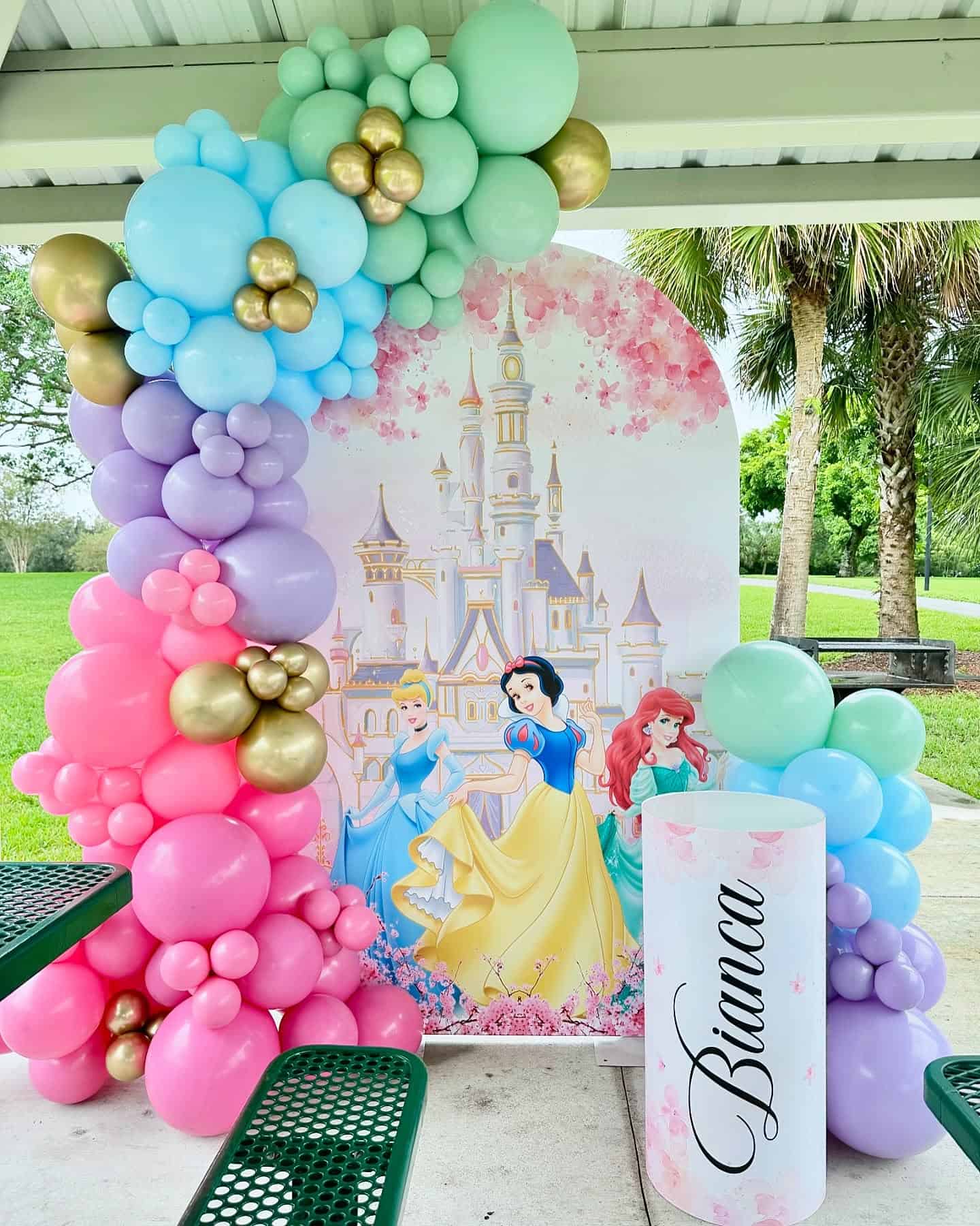 Colorful Princess Castle Backdrop