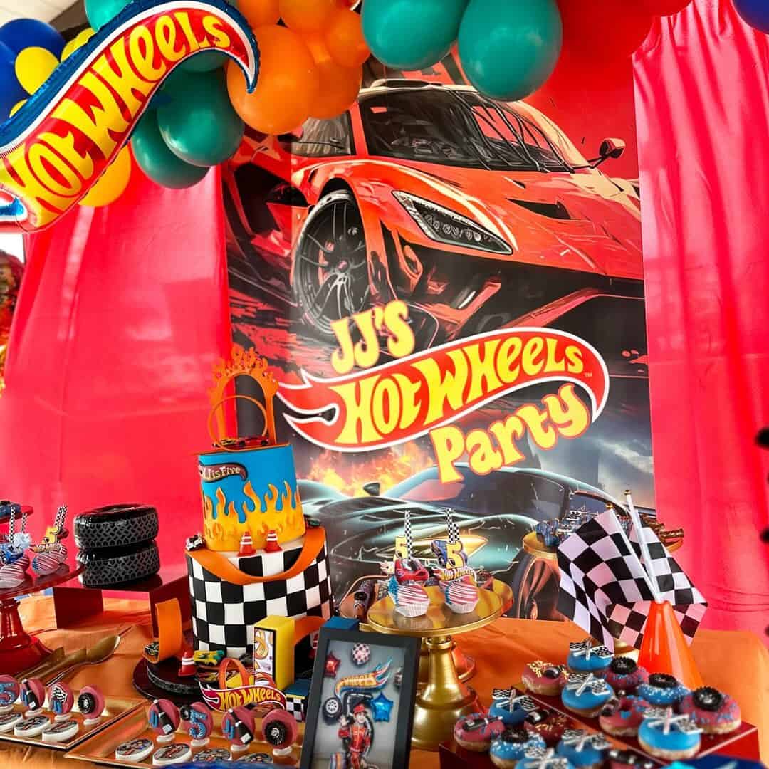 Epic Hot Wheels Party Dessert Display
