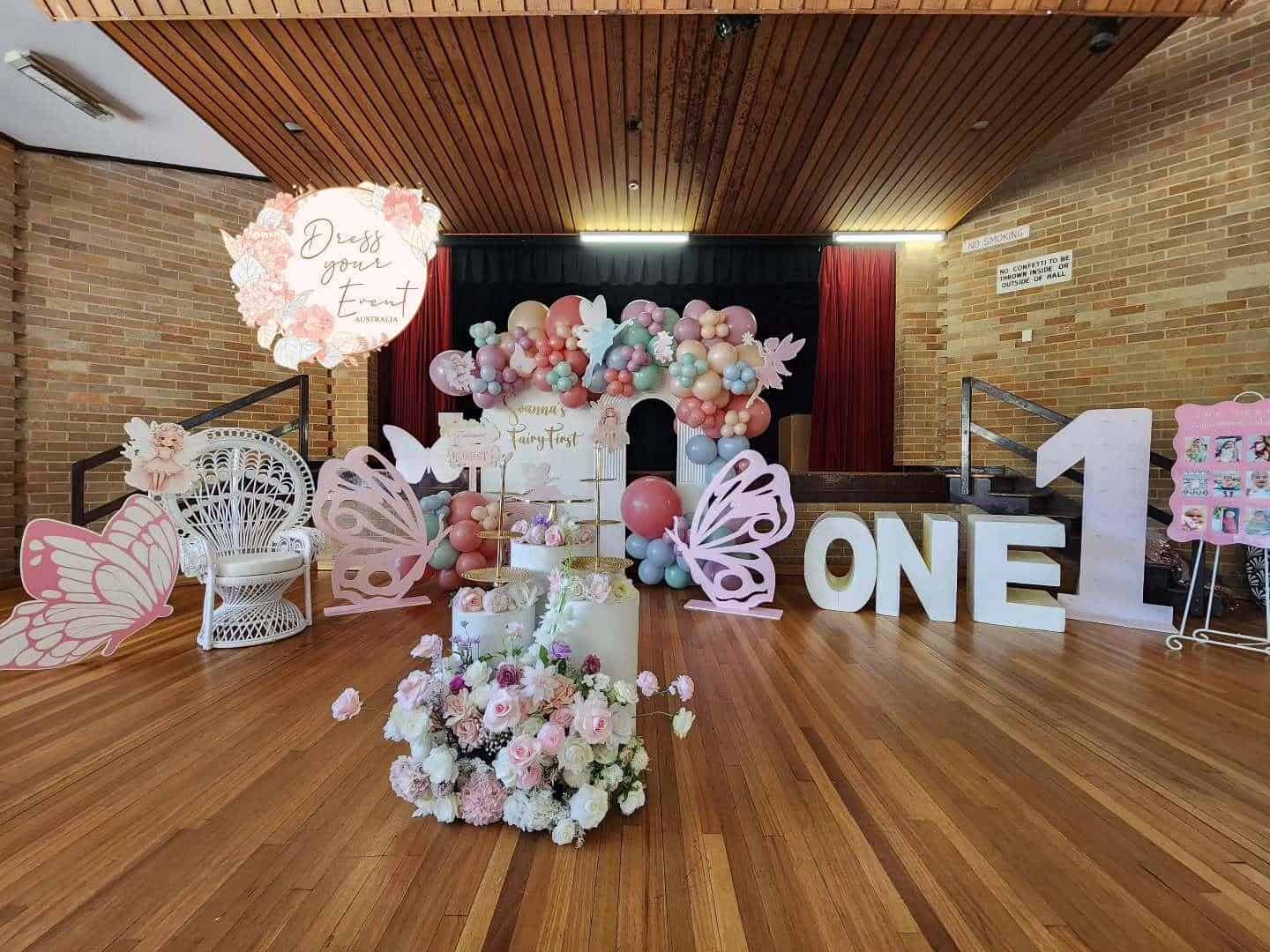 Fairy First Birthday Stage Decoration