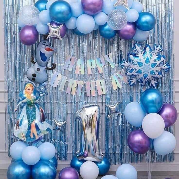 Frozen Birthday Balloon Backdrop