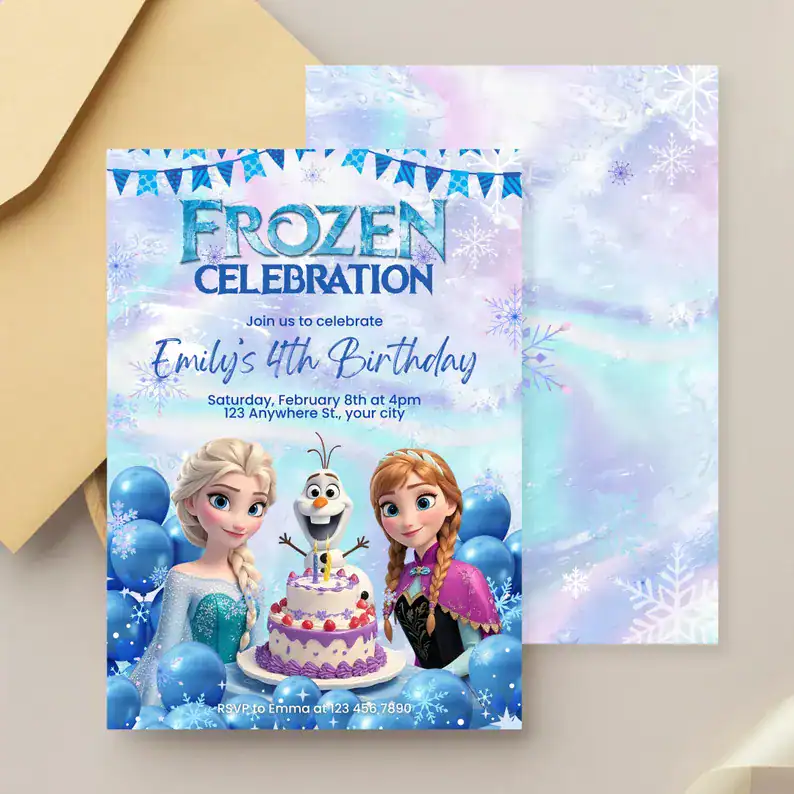 Frozen Celebration Invite Emily 4th