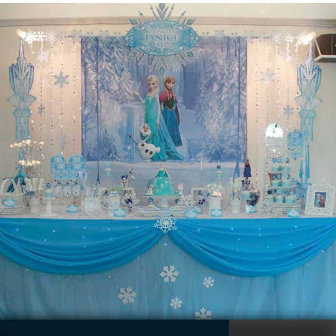 Frozen Themed Dessert Table Decor