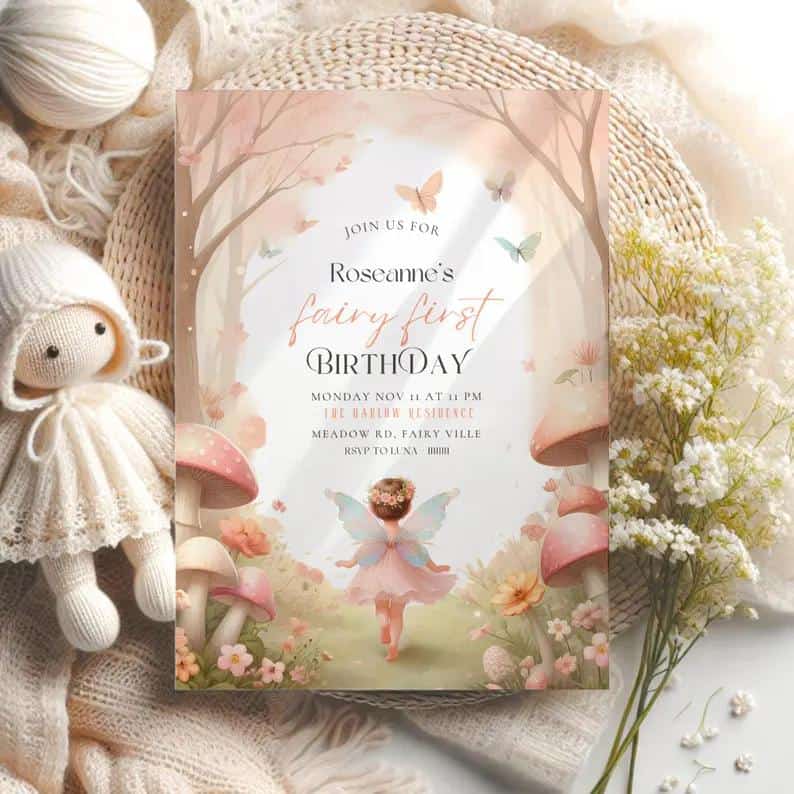 Magical Fairy Woods Birthday Invitation