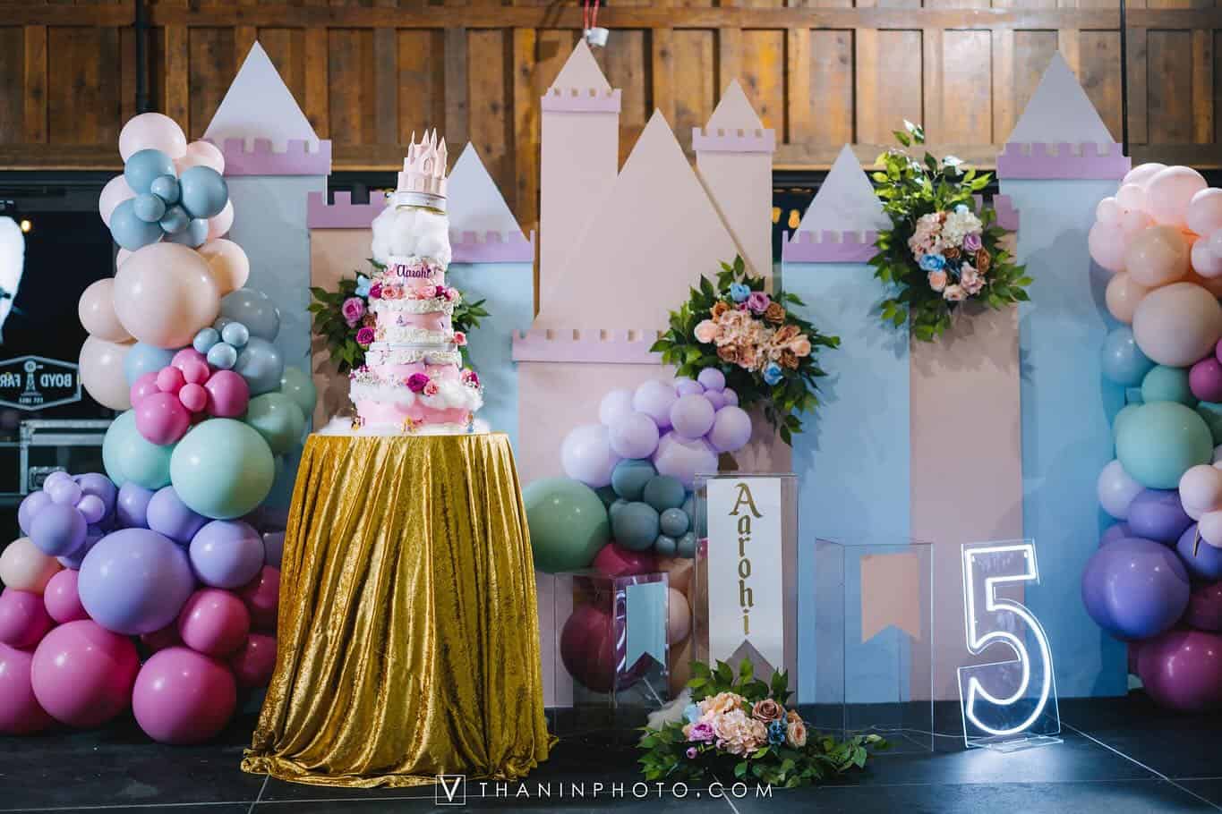 Pastel Castle Cake Display