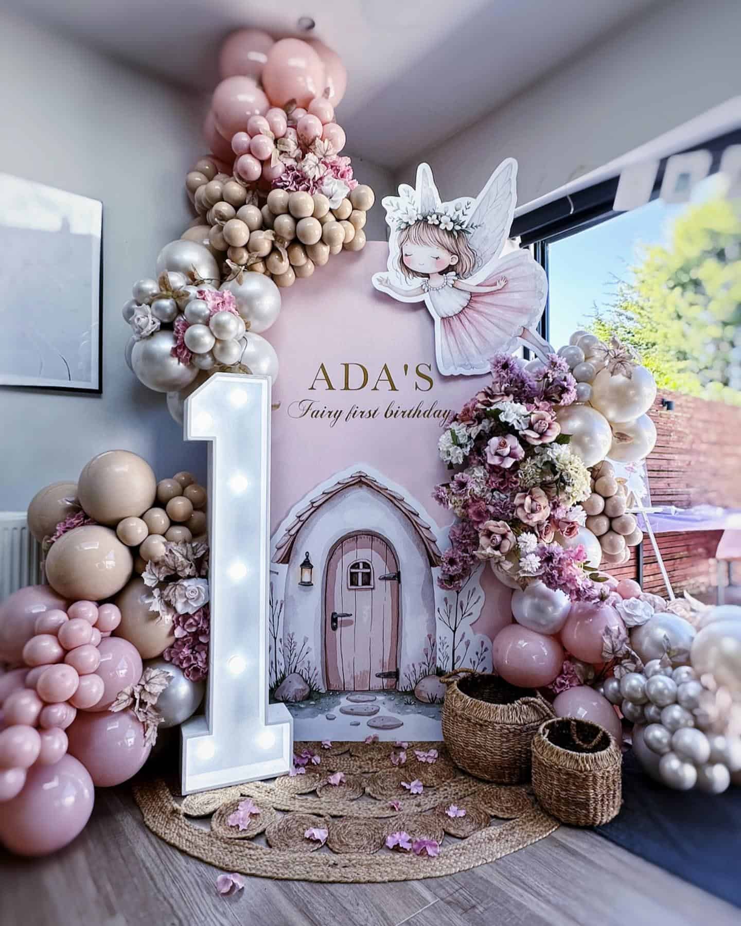 Pastel Floral Fairy Birthday Photo Corner