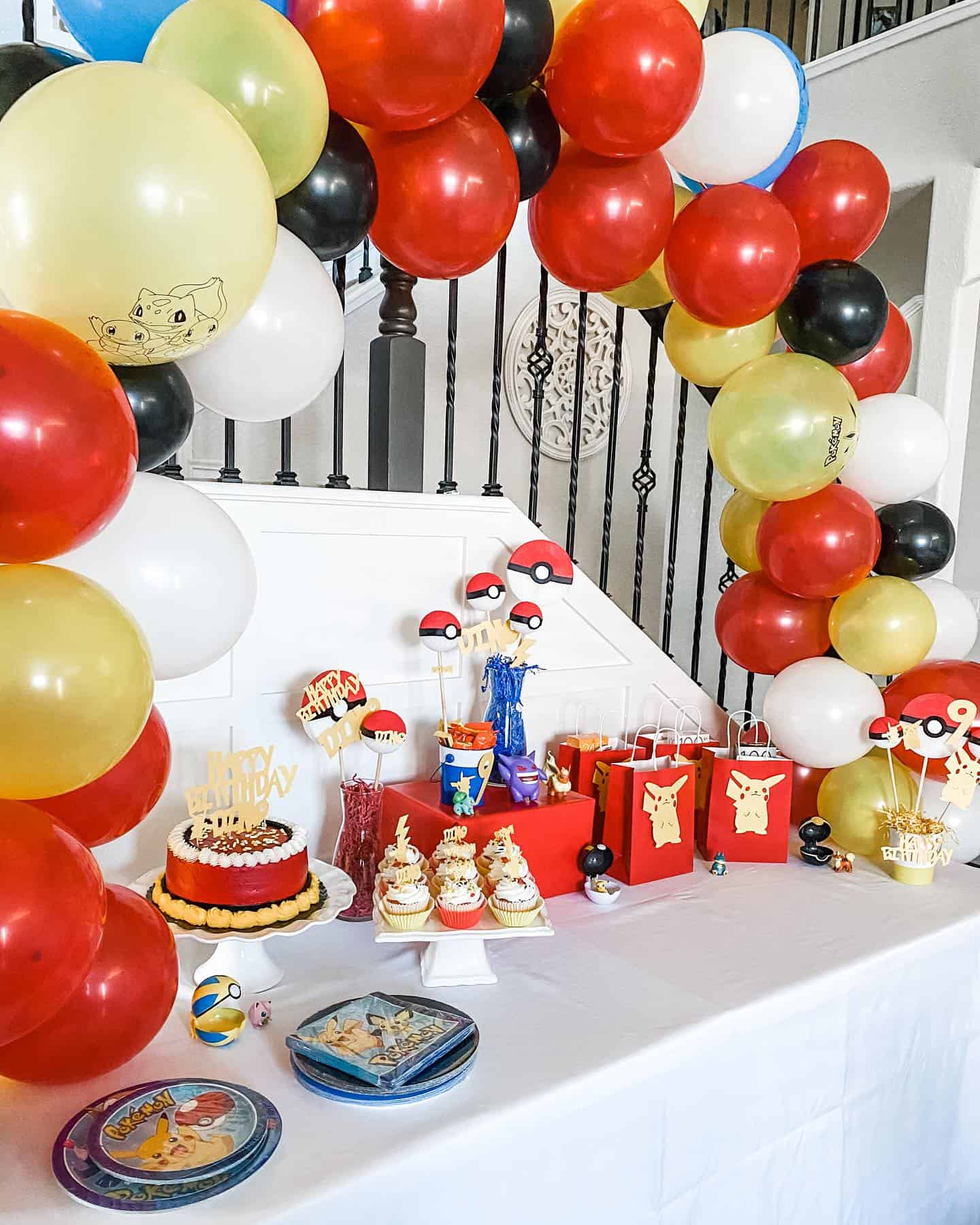 Pokémon Candy Table and Favor Bags