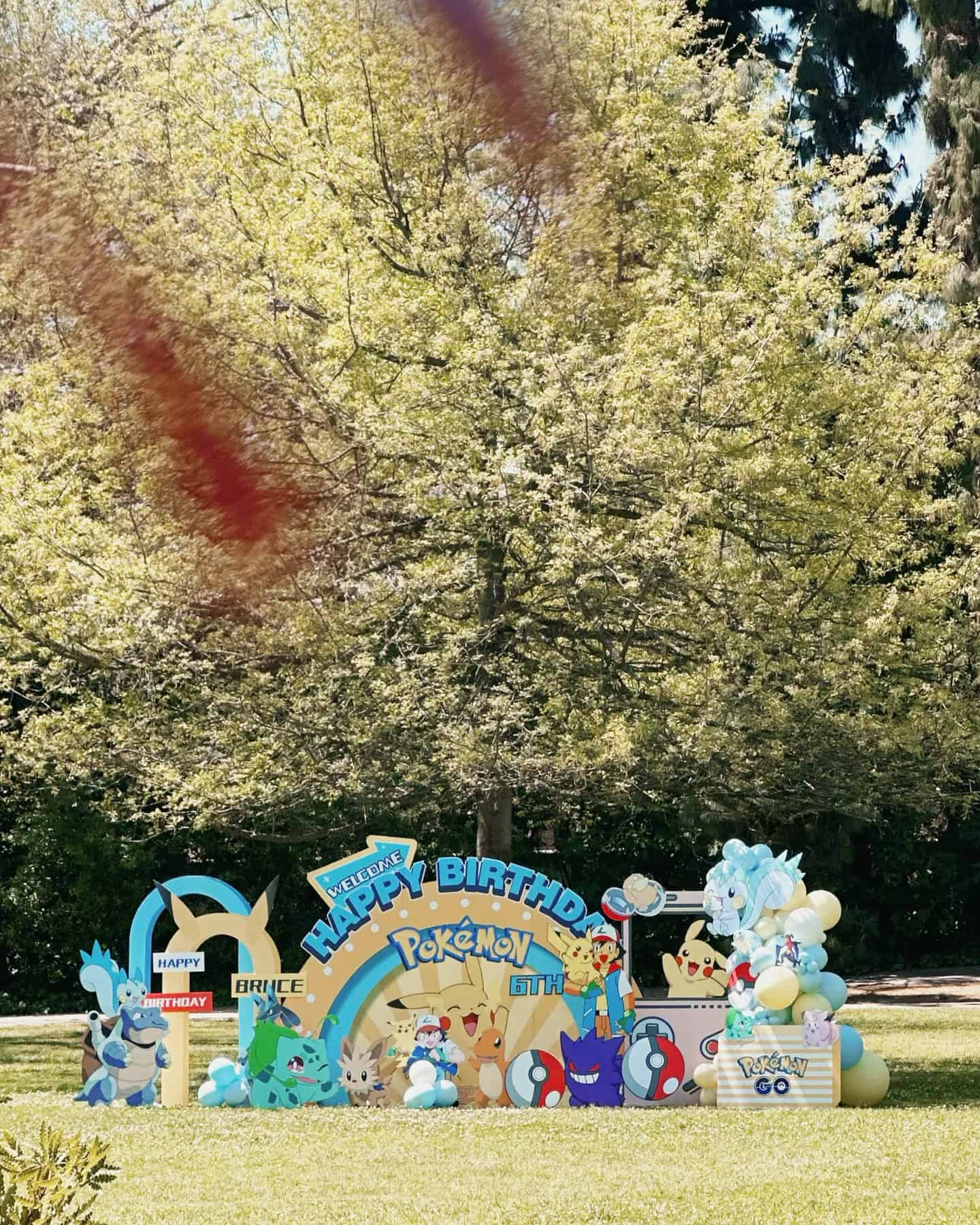 Pokémon Outdoor Birthday Setup