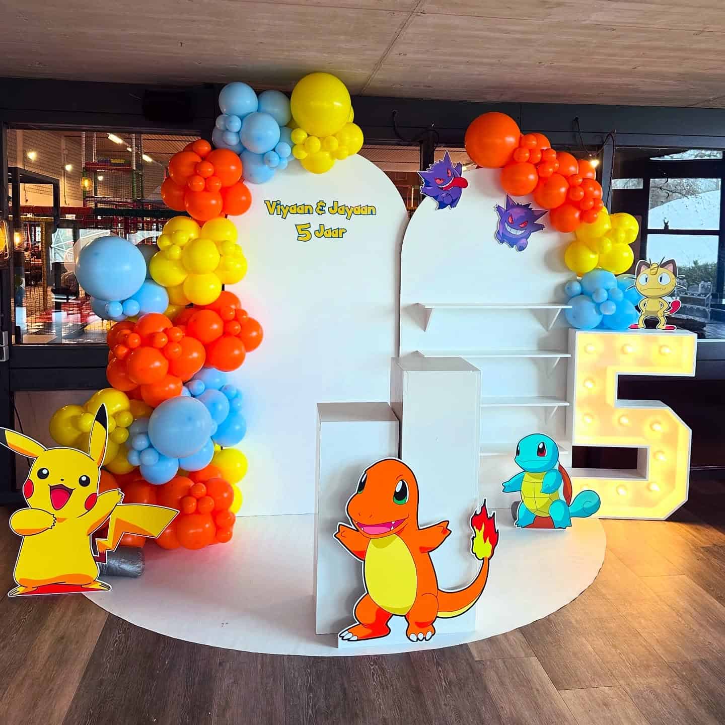 Pokémon Stage Decor With Balloon Arch