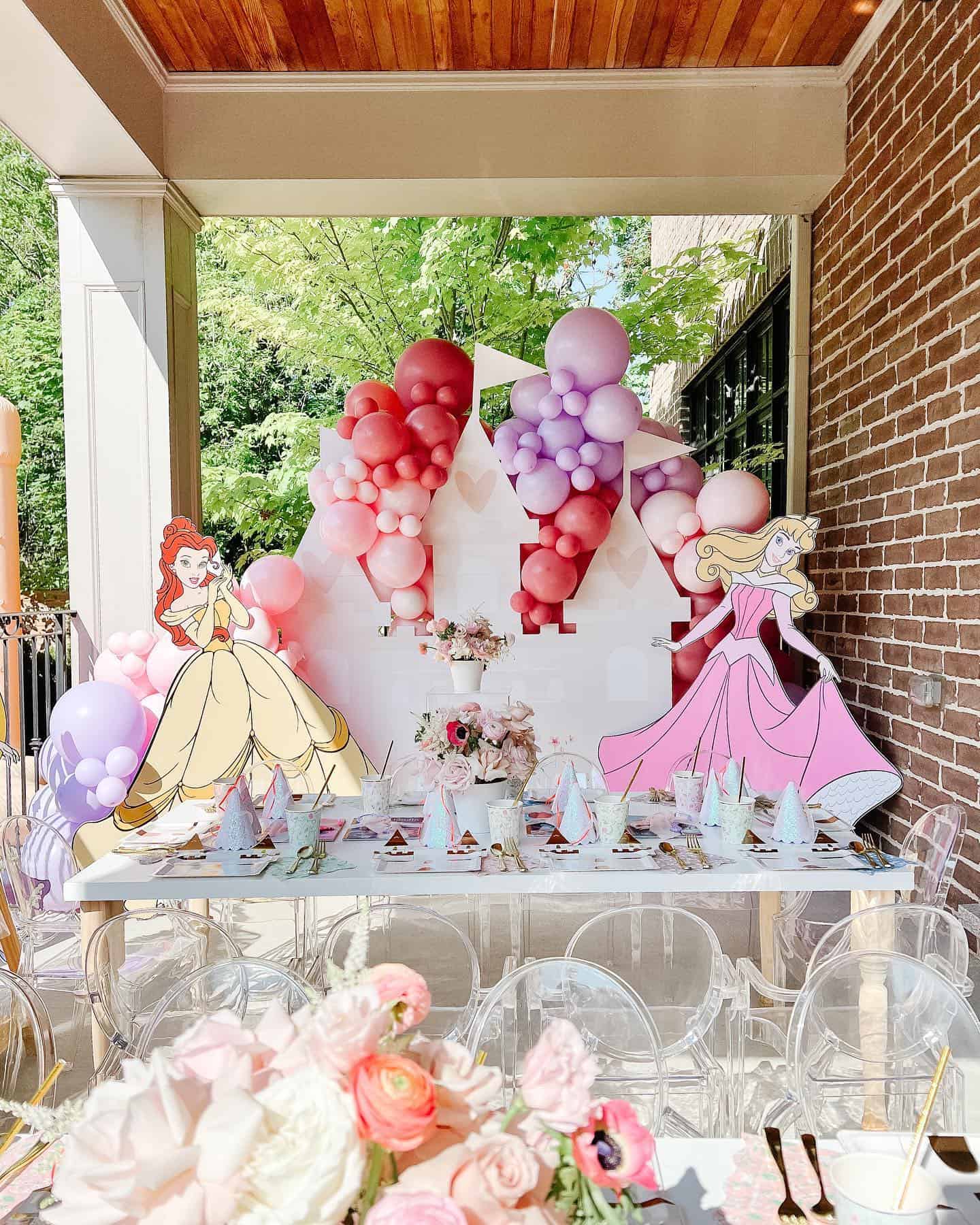 Princess Belle and Aurora Table Decor