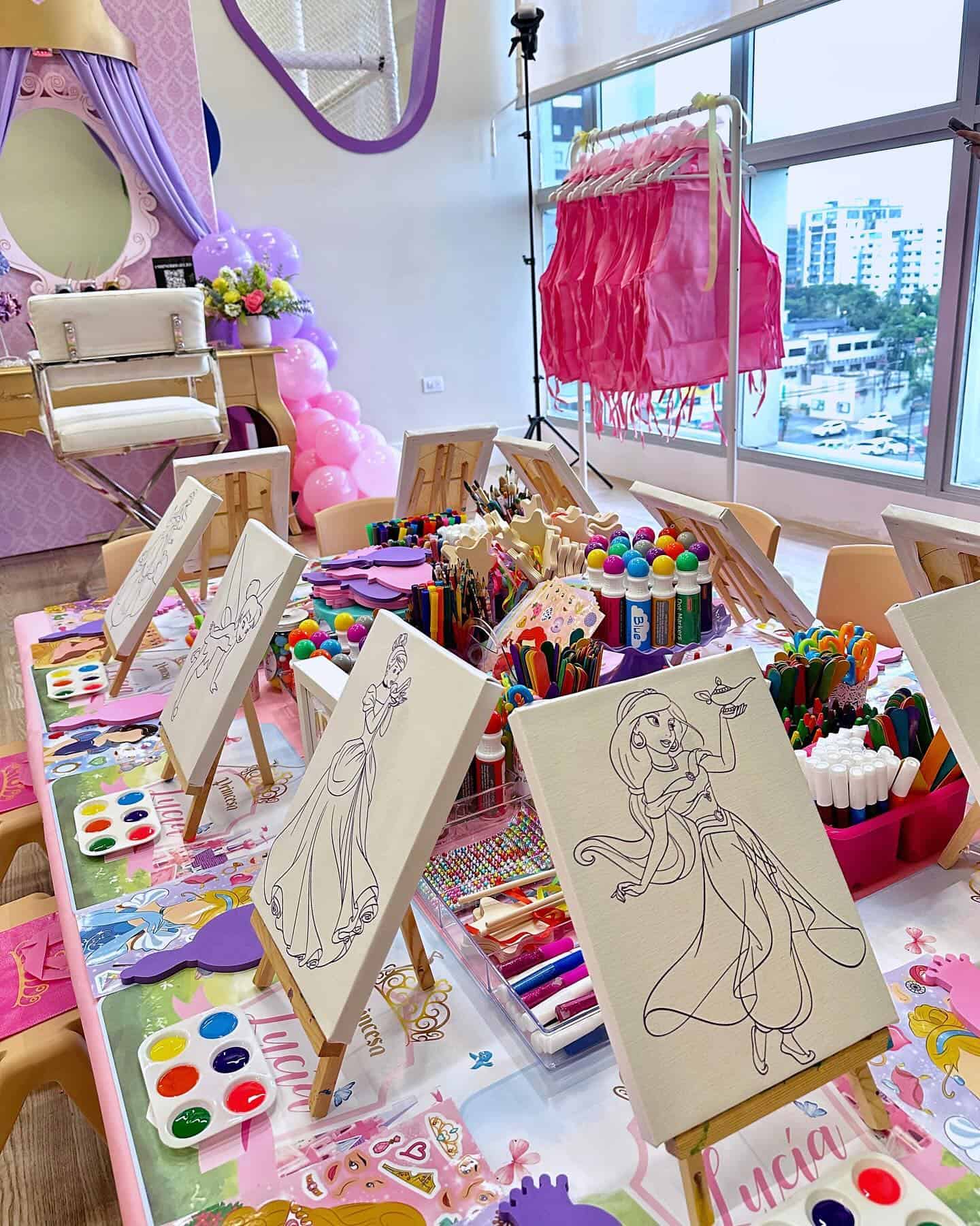 Princess Painting Activity Table