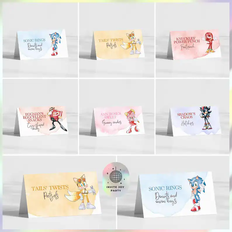 Printable Sonic-Themed Food Labels