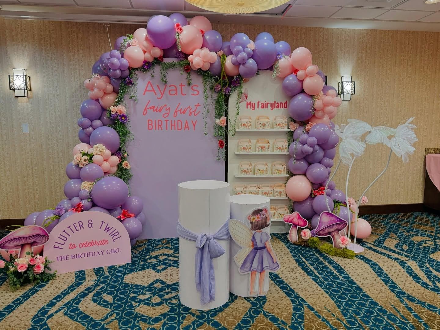 Purple and Pink Fairy Party Photo Area