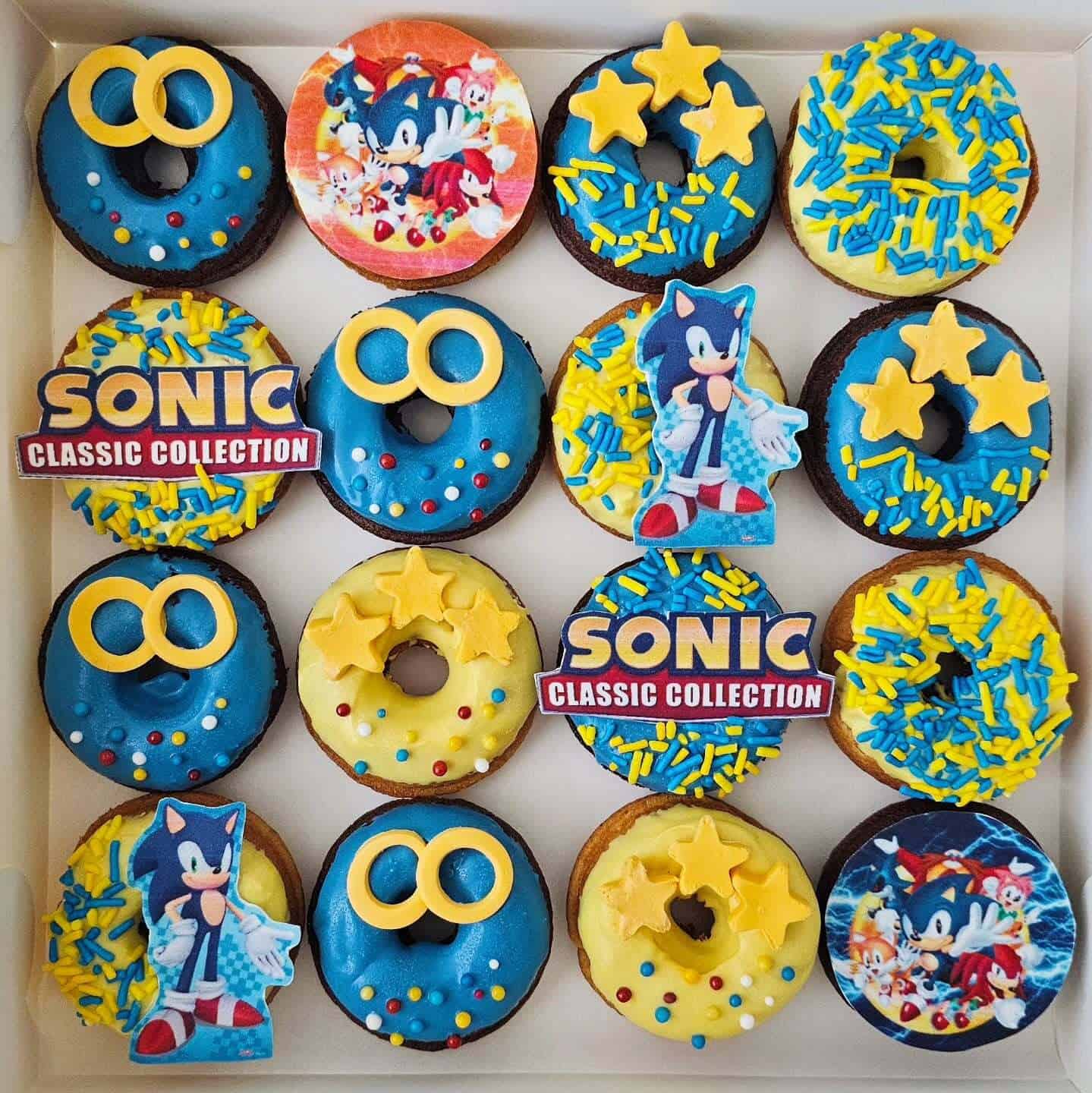 Sonic-Themed Birthday Donuts
